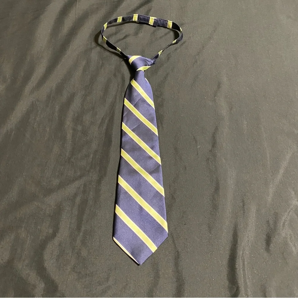 Gymboree Toddler Boy Navy and Green Tie with Velcro